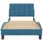 Preview: Bettgestell ohne Matratze "Hanko" Blau 80x200 cm Samt