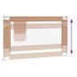 Preview: Kleinkind-Bettschutzgitter Taupe 120x25 cm Stoff