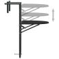 Preview: Balkon-Hängetisch Schwarz 60x64x83,5 cm Kunststoff Rattan-Optik