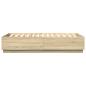 Preview: Bettgestell mit LED Sonoma-Eiche 140x200 cm Holzwerkstoff