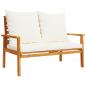Preview: Gartensofa 120 cm mit Kissen Massivholz Akazie