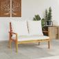 Preview: Gartensofa 120 cm mit Kissen Massivholz Akazie