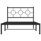 Preview: Bettgestell mit Kopfteil Metall Schwarz 107x203 cm
