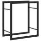 Preview: Brennholzregal Mattschwarz 50x28x56 cm Stahl