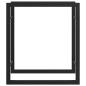Preview: Brennholzregal Mattschwarz 50x28x56 cm Stahl