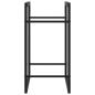 Preview: Brennholzregal Mattschwarz 50x28x56 cm Stahl