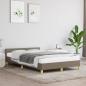 Preview: ARDEBO.de - Bettgestell ohne Matratze Taupe 120x190 cm Stoff