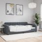 Preview: ARDEBO.de - Tagesbett Dunkelgrau 100x200 cm Samt