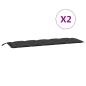 Preview: Gartenbank-Auflagen 2 Stk. Schwarz 180x50x7 cm Oxford-Gewebe