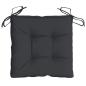 Preview: Stuhlkissen 6 Stk. Schwarz 40x40x7 cm Oxford-Gewebe