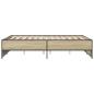 Preview: Bettgestell Sonoma-Eiche 135x190 cm Holzwerkstoff und Metall