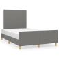 Preview: Bettgestell ohne Matratze Dunkelgrau 120x190 cm Stoff