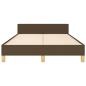 Preview: Bettgestell ohne Matratze Dunkelbraun 120x190 cm Stoff