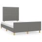Preview: Bettgestell ohne Matratze Dunkelgrau 120x190 cm Stoff