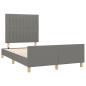 Preview: Bettgestell ohne Matratze Dunkelgrau 120x190 cm Stoff