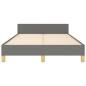 Preview: Bettgestell ohne Matratze Dunkelgrau 120x190 cm Stoff