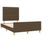 Preview: Bettgestell ohne Matratze Dunkelbraun 120x190 cm Stoff