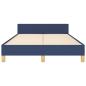 Preview: Bettgestell ohne Matratze Blau 120x190 cm Stoff