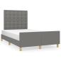 Preview: Bettgestell ohne Matratze Dunkelgrau 120x190 cm Stoff