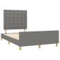 Preview: Bettgestell ohne Matratze Dunkelgrau 120x190 cm Stoff