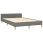 Preview: Bettgestell ohne Matratze Dunkelgrau 120x190 cm Stoff