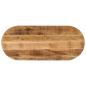 Preview: ARDEBO.de - Tischplatte 120x50x3,8 cm Oval Raues Massives Mangoholz