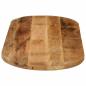 Preview: Tischplatte 120x50x3,8 cm Oval Raues Massives Mangoholz