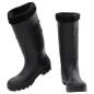 Preview: Gummistiefel mit Herausnehmbarem Innenfutter Schwarz Gr. 41 PVC