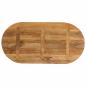 Preview: Tischplatte 140x60x2,5 cm Oval Massivholz Mango