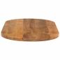 Preview: Tischplatte 120x50x3,8 cm Oval Massivholz Mango