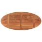 Preview: Tischplatte 100x40x2,5 cm Oval Massivholz Akazie