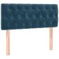 Preview: Boxspringbett mit Matratze Dunkelblau 120x190 cm Samt