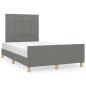 Preview: Bettgestell ohne Matratze Dunkelgrau 120x190 cm Stoff