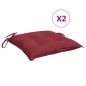 Preview: Palettenkissen 2 Stk. Weinrot 50x50x7 cm Oxford-Gewebe