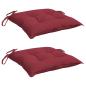 Preview: Palettenkissen 2 Stk. Weinrot 50x50x7 cm Oxford-Gewebe