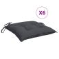 Preview: Stuhlkissen 6 Stk. Anthrazit 40x40x7 cm Oxford-Gewebe