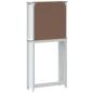 Preview: Waschmaschinenschrank BERG Weiß 76x27x164,5 cm Massivholz