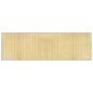 Preview: Teppich Rechteckig Hell Natur 60x200 cm Bambus