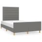 Preview: Bettgestell ohne Matratze Dunkelgrau 120x190 cm Stoff