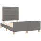 Preview: Bettgestell ohne Matratze Dunkelgrau 120x190 cm Stoff