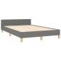 Preview: Bettgestell ohne Matratze Dunkelgrau 120x190 cm Stoff