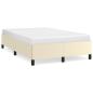 Preview: Bettgestell ohne Matratze Creme 120x190 cm Kunstleder