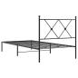 Preview: Bettgestell mit Kopfteil Metall Schwarz 90x190 cm