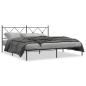 Preview: Bettgestell mit Kopfteil Metall Schwarz 183x213 cm