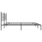 Preview: Bettgestell mit Kopfteil Metall Schwarz 183x213 cm