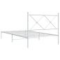 Preview: Bettgestell mit Kopfteil Metall Weiß 107x203 cm