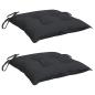 Preview: Stuhlkissen 2 Stk. Schwarz 40x40x7 cm Oxford-Gewebe