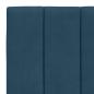 Preview: Bett mit Matratze "Hanko" Blau 80x200 cm Samt