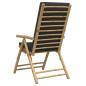 Preview: Gartenst?hle 6 Stk. Verstellbar Klappbar mit Kissen Bambus