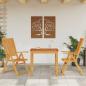 Preview: ARDEBO.de - 3-tlg. Garten-Essgruppe 85x85x74 cm Massivholz Akazie